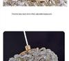 Luxury Crystal Pendant Light: Elegant Wrought Iron Hallway & Entrance Wall Lamp