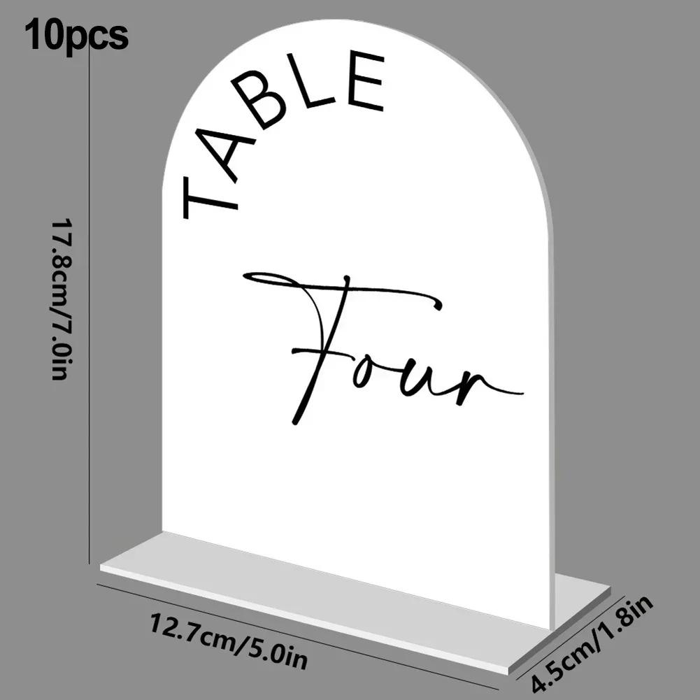 Tischnummern für Hochzeiten – Elegante Acrylschilder mit Ständern, Tischnummern 1–10, Tischnummernschild, Acryltafeln und Schilder