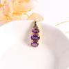 925 Sterling Silver Natural African Amethyst Ring Earrings Pendant Necklace Set Fashion Women's Birthday Exquisite Gift
