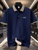 Mens Contrast Collar Short Sleeve Polo Shirt, Casual Business Meeting Tops, Regular Fit for Client Errands Outdoor Walk Commute Wear