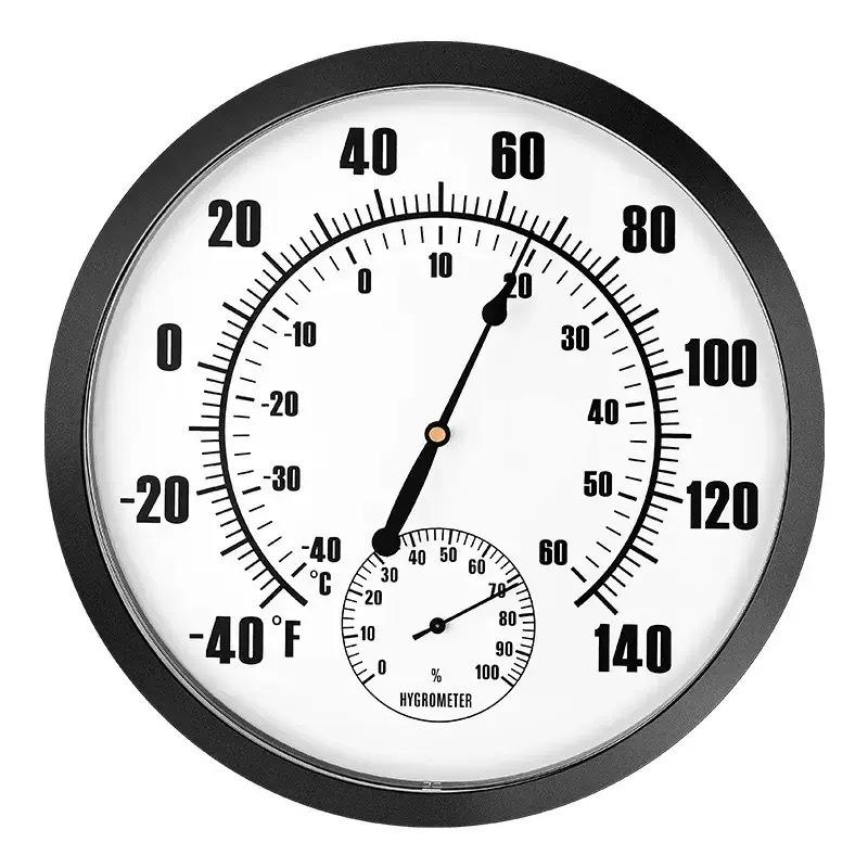 TH9250P-25CM Temperature and Humidity Meter Black Shell Euro Disk Color Red Needle