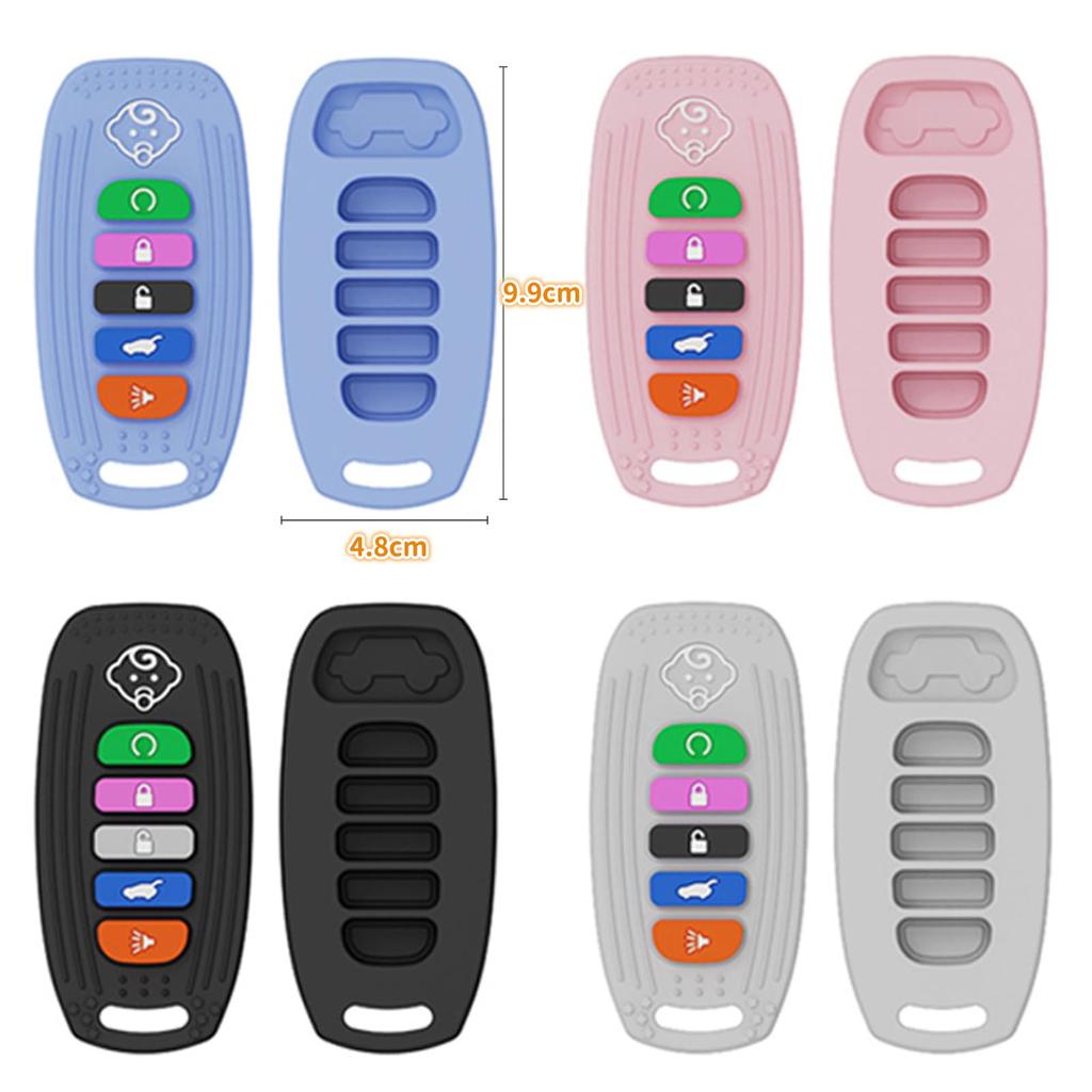 HOMEBASICS Baby Teething Remote Sensory Chew Sensory Educational Early Safe Easy to Baby Teething Toy Key Toy, Controlled, Food-Grade Silicone, Toy,