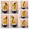 32inch 0-9 Black Gold Blue Number Balloon Crown Digit Helium Foil Ballon Baby Shower Birthday Party Wedding Decor Balls Supplies