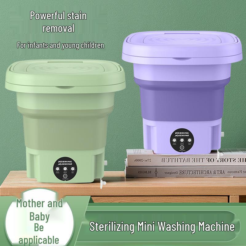 Compact Portable Mini Washer for Dorms & Rentals - Ideal for Underwear, Socks, & Towels with Sterilization Feature