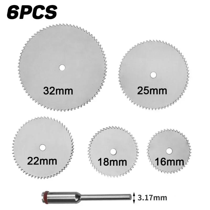 Cutting Discs Rotary Tools Cutting Wheel for Dremel Tools Accessories 5pcs 16-32mm Dremel Discs with 1pcs Mandrels