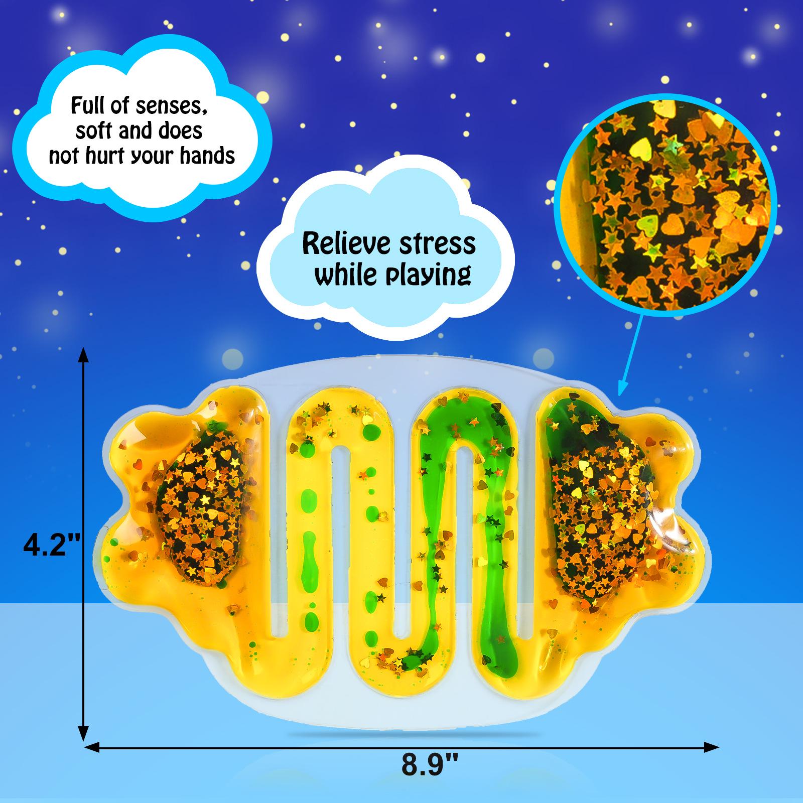 

Hot-Selling Two-Color Glitter Liquid Sensory Toy: Pinch and Squeeze to Relieve Stress