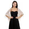 Stylish Triangle Lace Scarf Shoulder Wrap for Women Daily Wear Fringed Shawl for Wedding Ceremonies and Evening Soirees