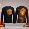 Men Halloween Witch Cosplay Shirt Quick Dry Long Sleeve Gothic Costume Party Sports Tee