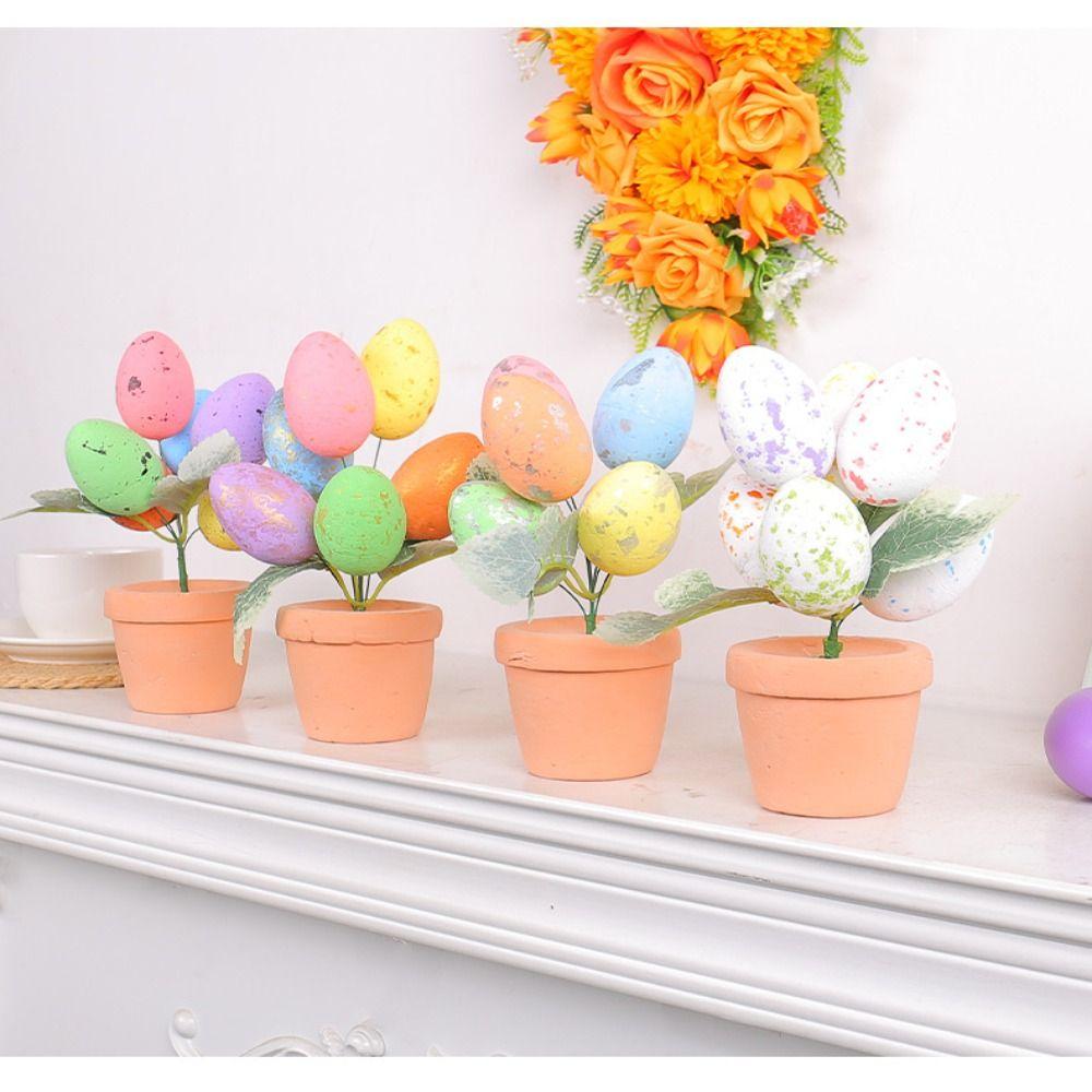 Simulated Eggs Easter Egg Tree Easter Day Easter Desktop Ornaments Tabletop Decor