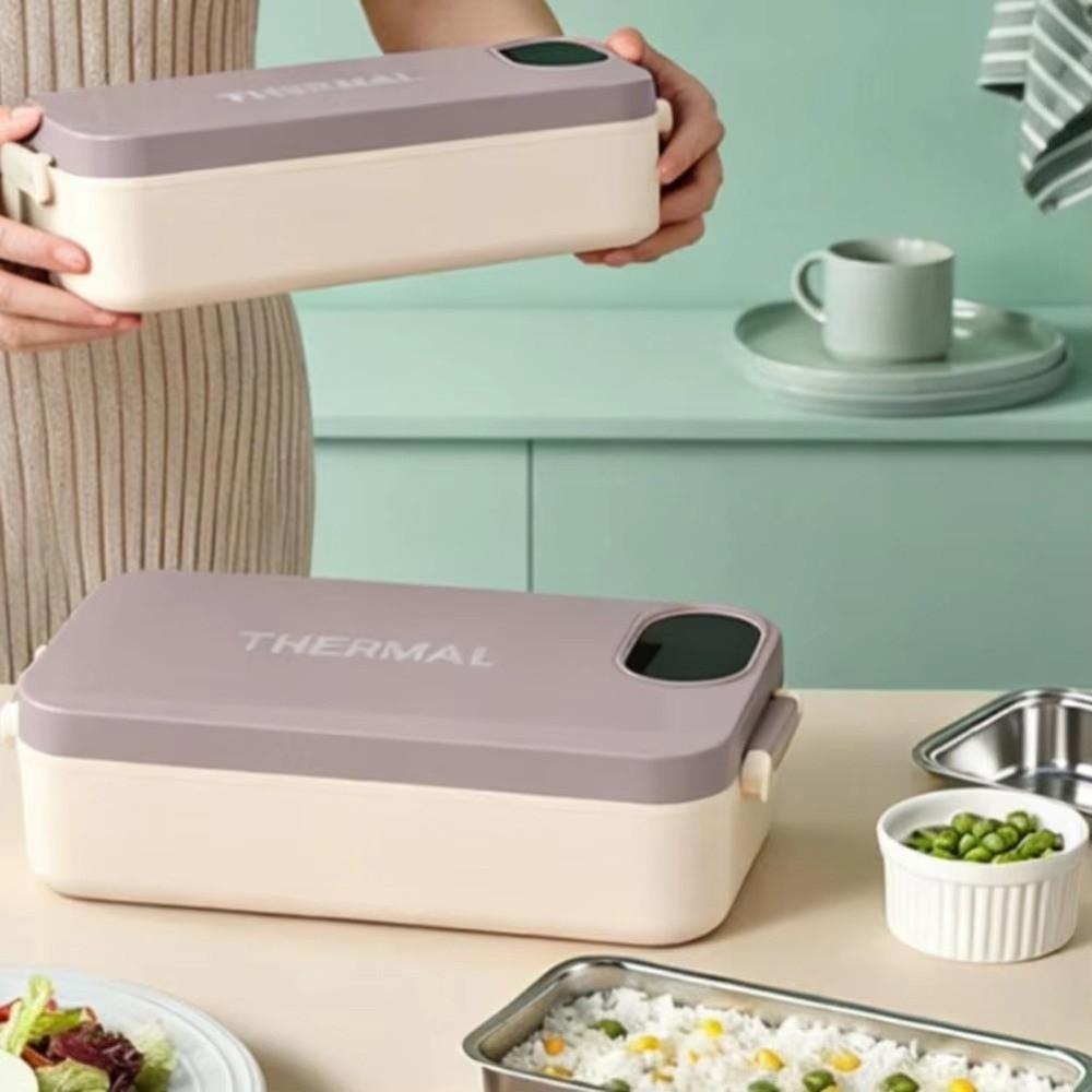 304 Stainless Steel Electric Lunch Box Digital Display Heated Box Hot Rice Box  Office Lunch
