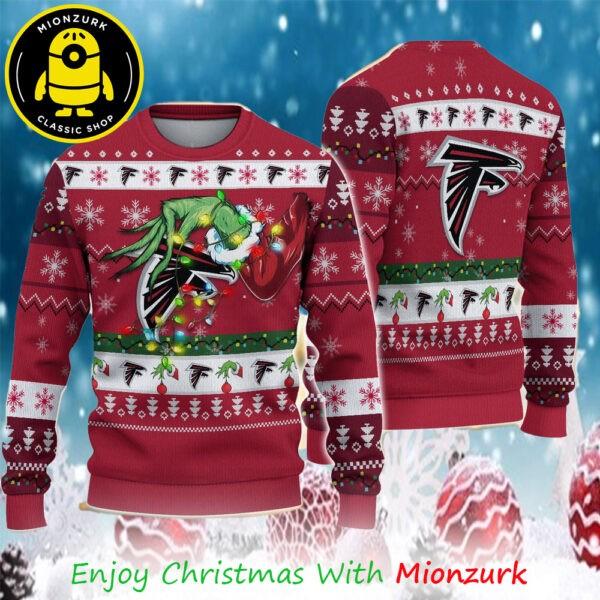 Atlanta Falcons Grinch’s Hand Football NFL Special Christmas Ugly Sweater Unisex T-Shirt XXXXL