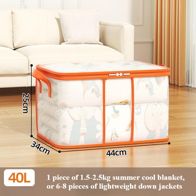 Large Capacity PVC Storage Bag for Clothes Quilts - Waterproof Transparent Organizer Bags for Dormitory Moving Back-to-School 1590₽