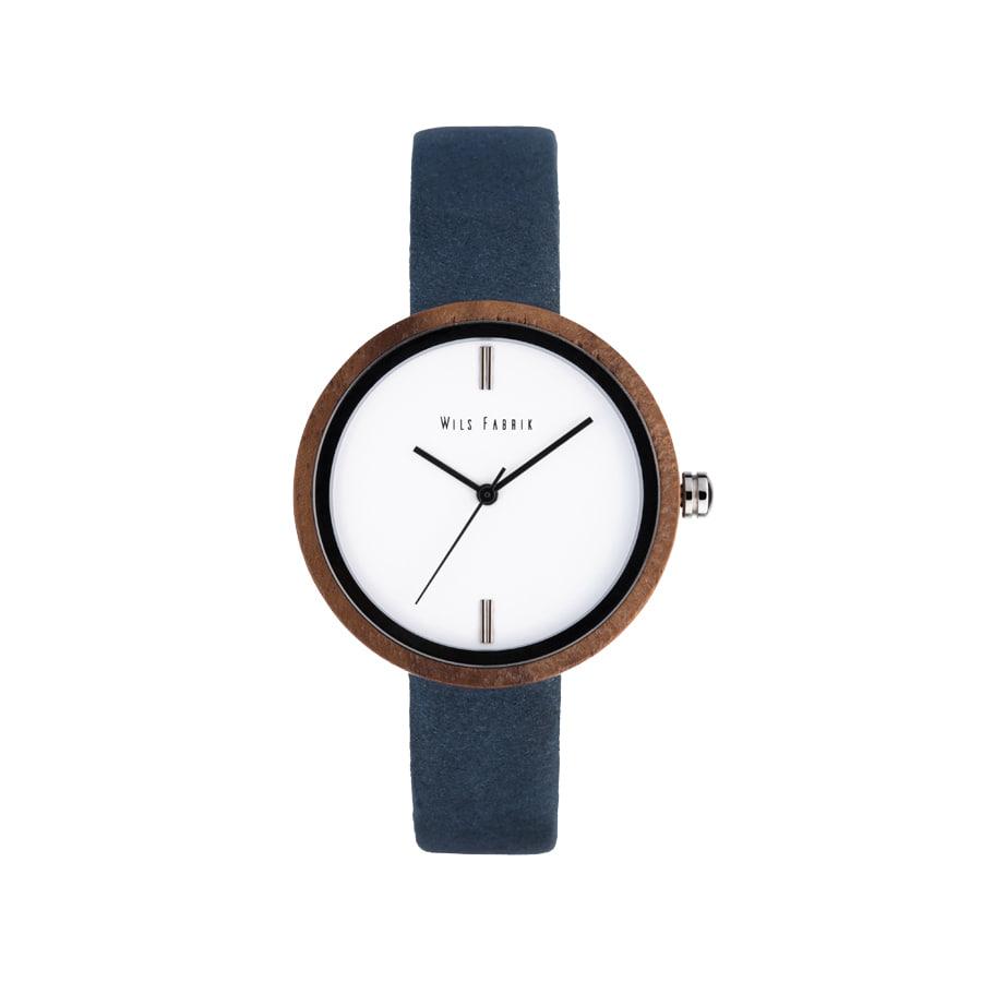 Wilseupabeulig Wooden Women'S Wristwatch - Zeony Blue