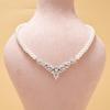 017068  Handmade Pearls CZ Necklace Design Set Wedding Elegant Cubic Zircon Jewelry Full Sets Dubai Gold Plated