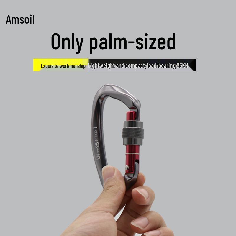 Carabiner Rappelling D-shaped Climbing Lock Outdoor Safety Hook Load-bearing Quickdraw Insurance Buckle