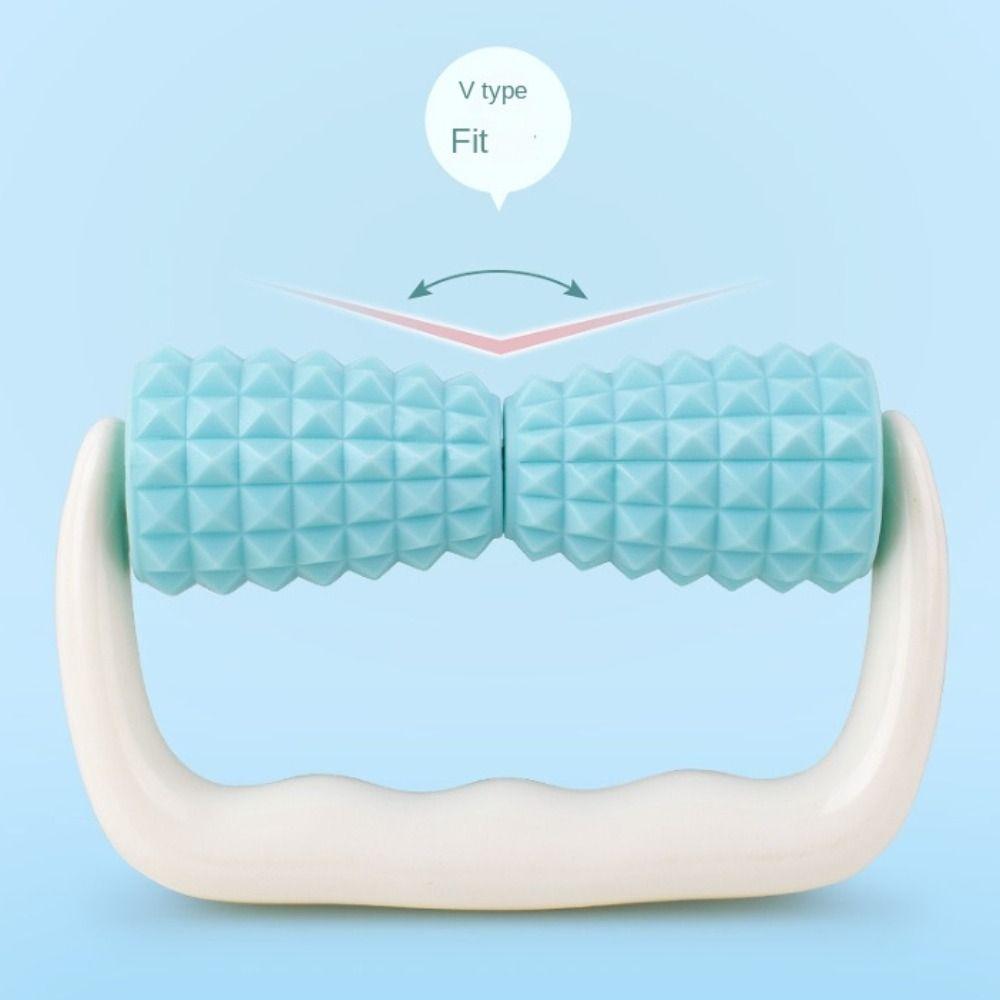 Shoulder Hand-held Muscle Massage Roller Double Wheels Body Massage Tool  Muscle Recovery