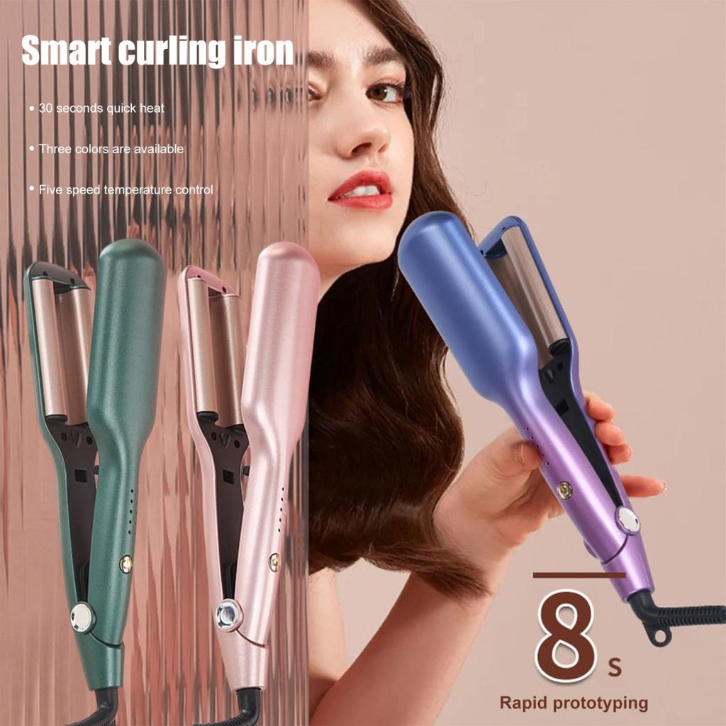 25/32MM Egg Roll Curling Iron 5 Temperature Adjustable French Wave Hair Curler Quick Heating Electric Hair Crimper Waver Women Wavy Hair Curling Wand
