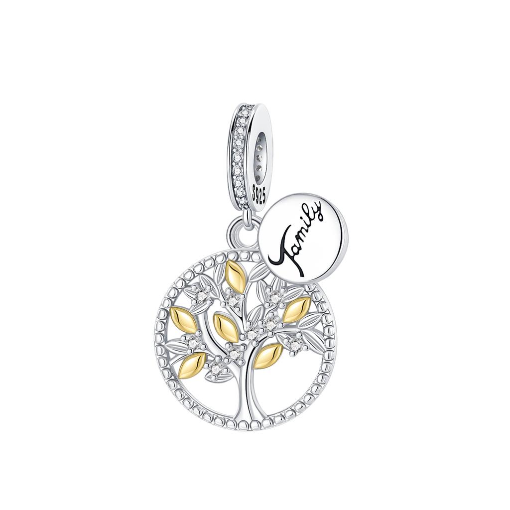 Copper Metal Family Tree of Life Cross Hollow Pendant Bead Component Charm Bead Component Compatible With 4MM Hole Diamete Charm Bead Components