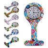 Fashion Patterned Silicone Nurses Brooch Tunic Fob Pocket Watch Stainless Dial