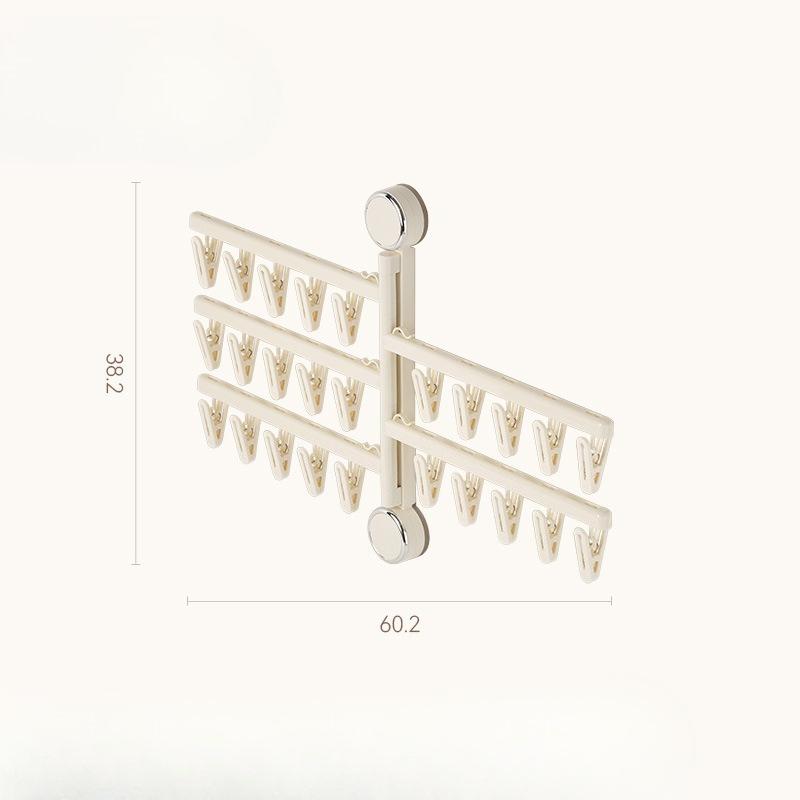 Saugknopf Faltbarer Wäscheständer, Aufbewahrungsregal, Bohrfreier Kleiderständer, Haushalts-Socken, Balkon-Wäscheständer