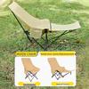 ZISIZ Outdoor Folding Moon Chair with Leg Rest