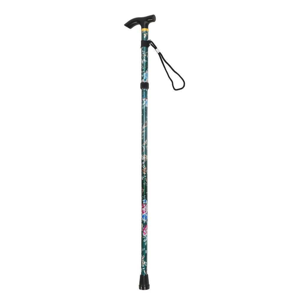 Faltbarer Gehstock 5   Faltbarer Leichter Druck Klettersupport   Höhenverstellbarer Aluminiumstock für Draußen Wandern