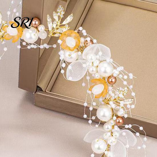 Fairy Headpiece Headband Floral Butterfly Design Adjustable Ribbon Women Faux Pearl Girls Cubic Zirconia Greek Bohemian Style Wedding Bridesmaids