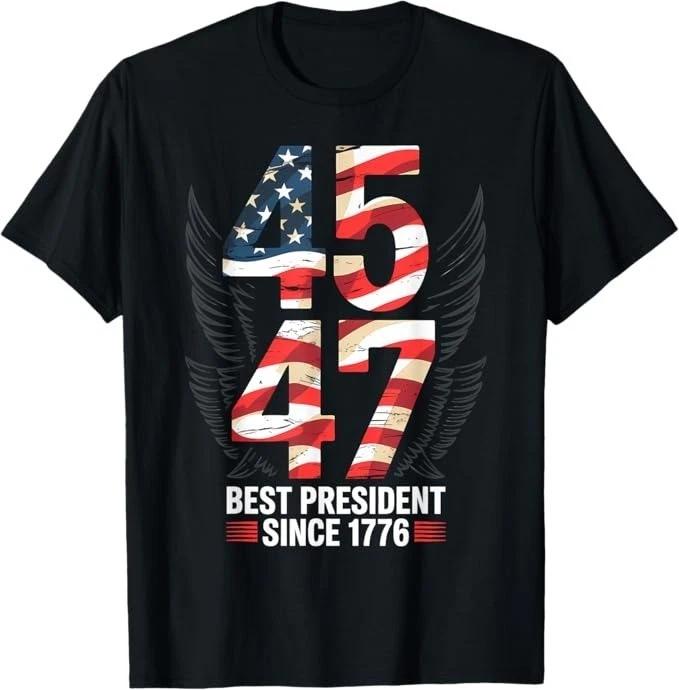 Unisex Adult Casual Graphic 45 47 Patriotic Best President Since 17... XXXXL