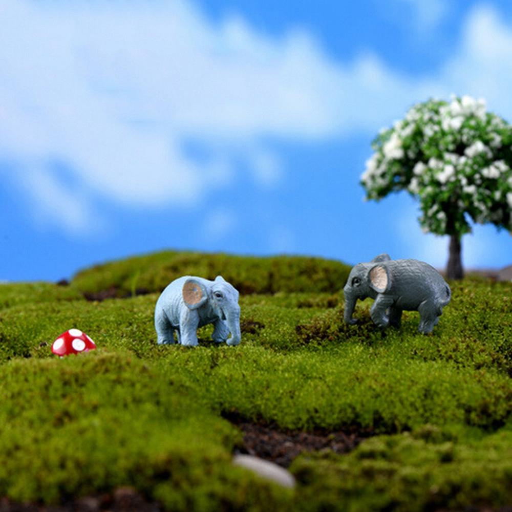 Landscape Terrarium Ornaments Bonsai Doll House Decor Elephant Miniature Fairy Garden Figurines