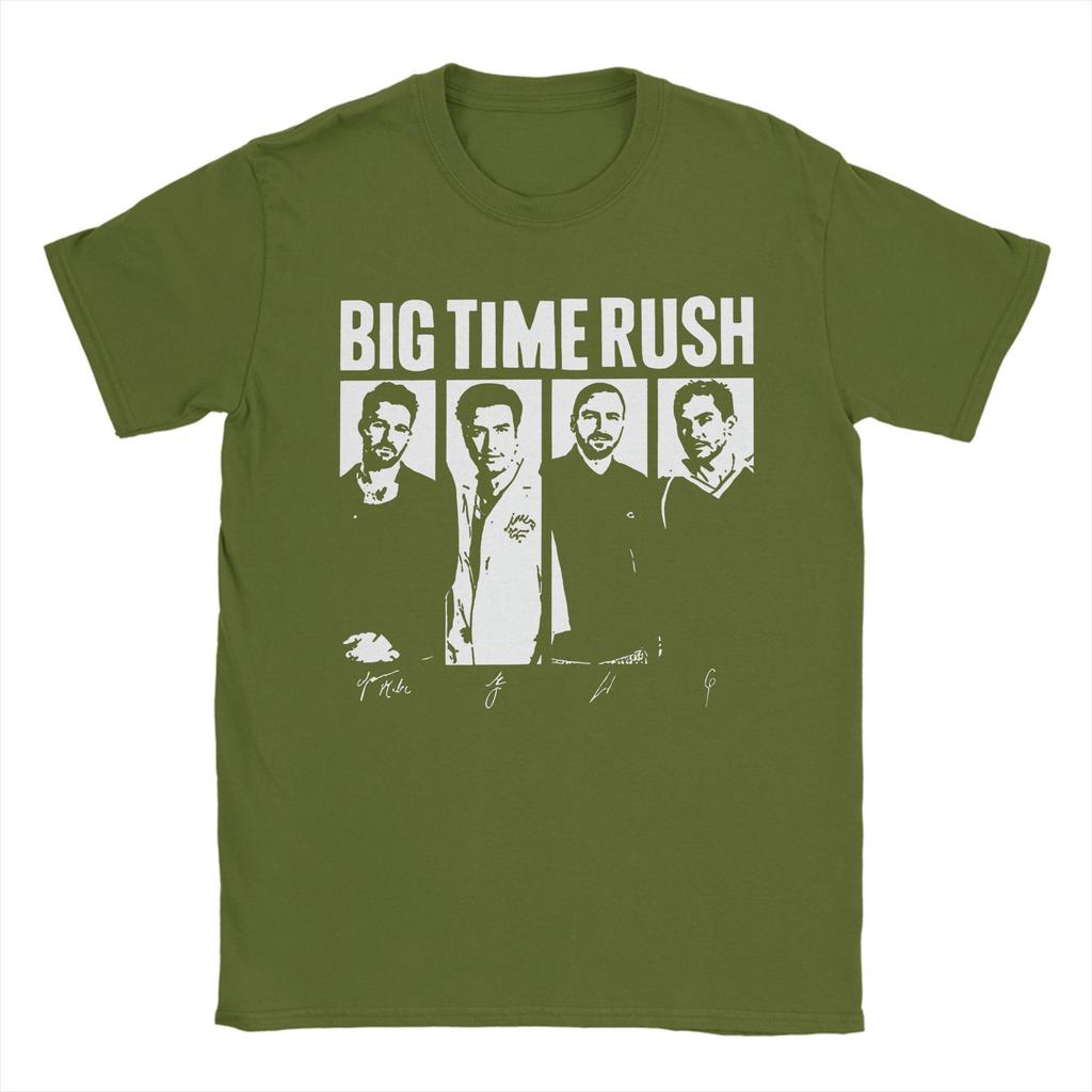 Men Tshirt Big Time Rush Tour 2025 Humor 100 Cotton Tee Shirt Short Sleeve T Shirt Crew Neck Tops Plus Size