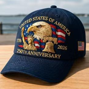 250th Anniversary Embroidery Baseball Cap Independence Day Outdoor Sunshade Hat Fashion Casual Trucker Cap