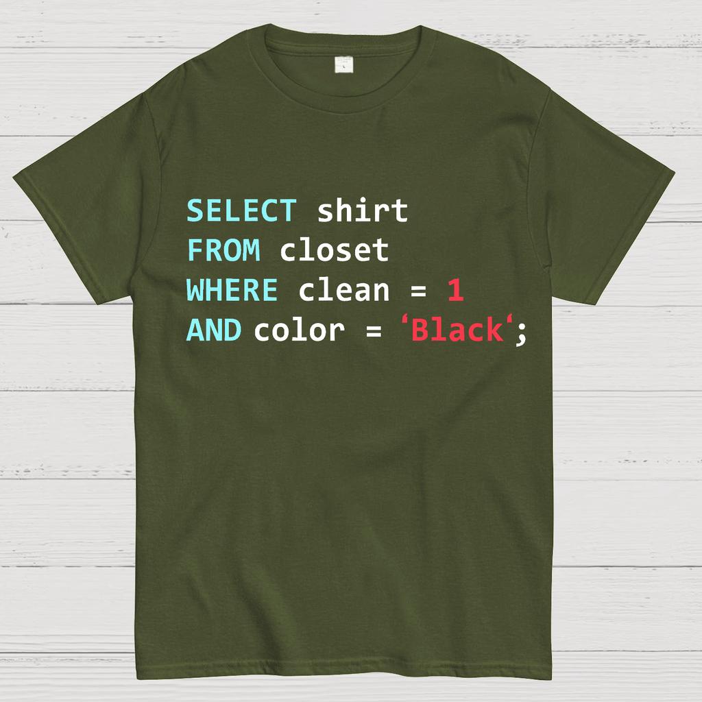 Programmer Database Cotton Summer Casual Cool Loose T-Shirt