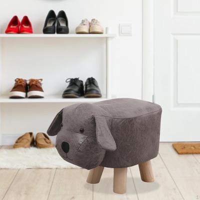 Tier-Fußhocker Fußstütze Polsterhocker Pouf Stuhl für Wohnzimmer Kinderzimmer