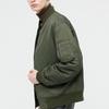 UNIQLO Solid Color Zipper Baseball Collar Pilot Cotton Jacket Unisex jackets Dark-Olive 442143-57