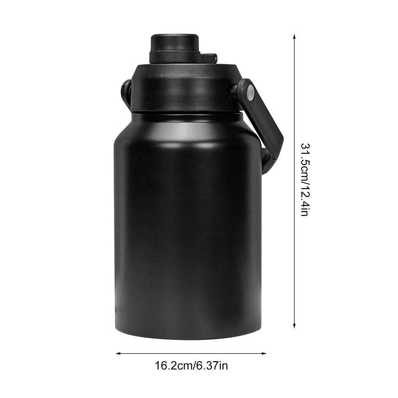 64/128oz Water Bottle Insulated Stainless Steel Vacuum Water Jugs Double Wall Leak-Proof Thermo Mug For Outdoor Camping Sports