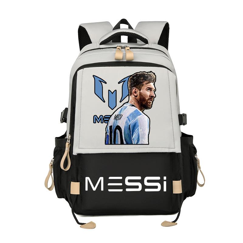 Messi Argentina Schoolbag Large Capacity Junior High School Students Boys And Girls Primary School Backpack Travel Bag Football Backpack