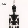 Gothic Skeleton Keychain Movable Joints Keychain Glow-in-the-Dark Keyring for Halloween Handbag Backpack Purse Charm Men Women Decorative