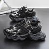 New Men's Sneakers Thick Soled Tall Low Cut Shallow Mouth Casual Shoes Comfortable Soft Soled Breathable Running Sports Shoes