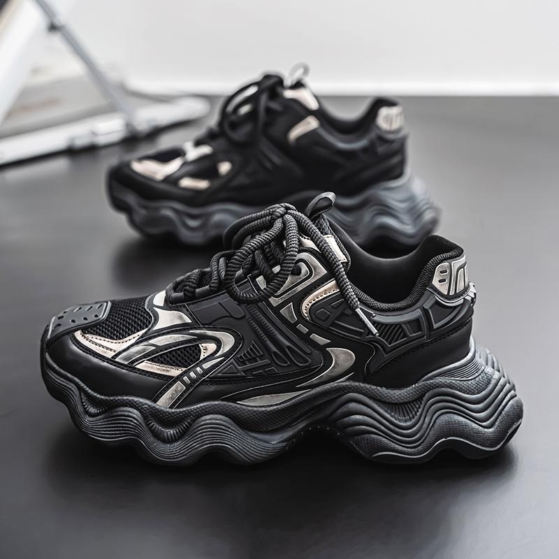 New Men's Sneakers Thick Soled Tall Low Cut Shallow Mouth Casual Shoes Comfortable Soft Soled Breathable Running Sports Shoes