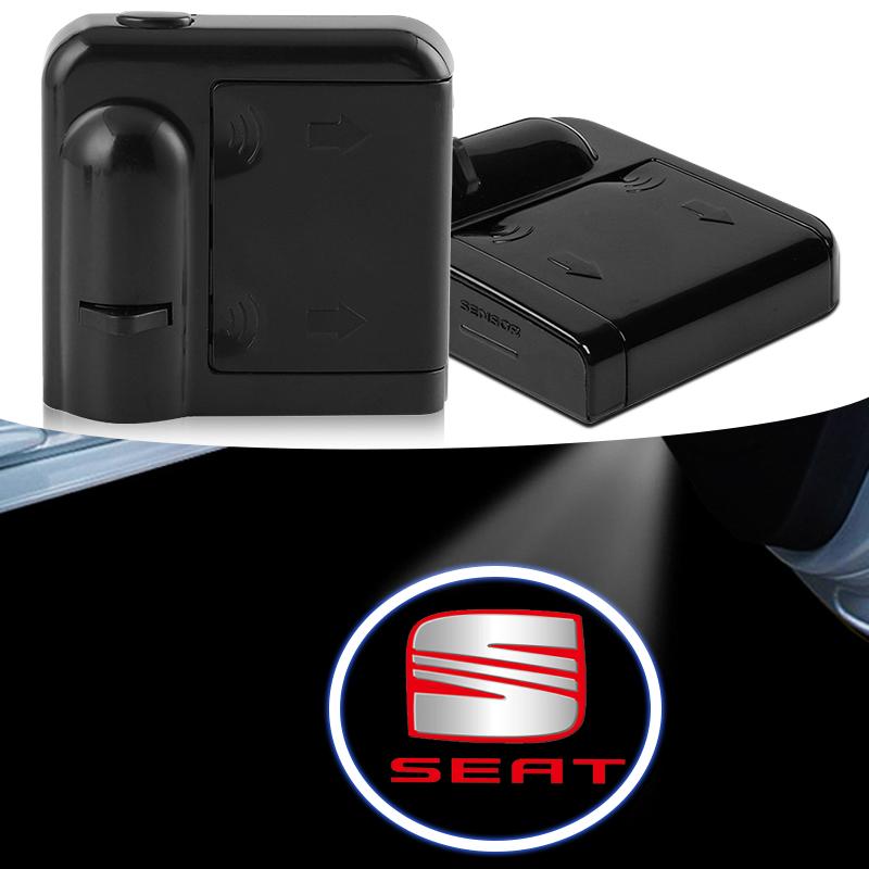 1/2pcs LED Car Door Courtesy Light Projector Welcome Lamp Car Badge for SEAT Leon MK1 MK2 MK3 5F Ibiza 6L 6J Altea Arona Tarraco Cupra Cordoba