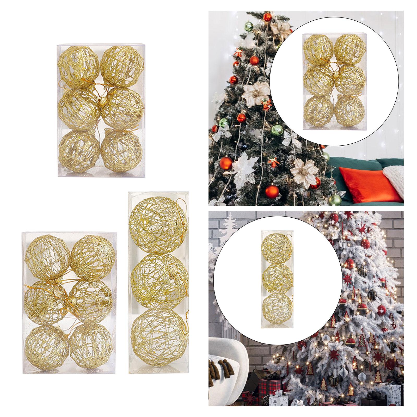 

Christmas Ball Decorations Home Furnishing Iron Xmas Decor Xmas Tree Bauble Set for Anniversary Garden Holiday Outdoor Wedding 6 cm