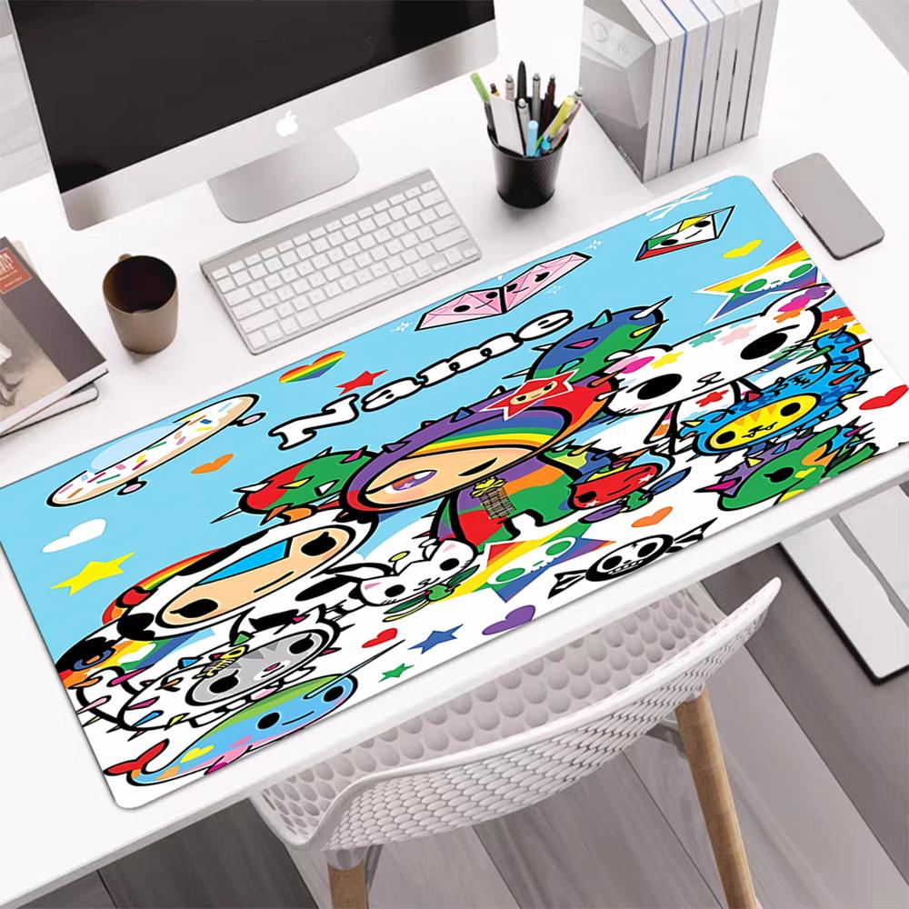 Custom Name Tokidoki Theme Mouse Pad, Non Slip Rubber Base, Multifunctional Office & Home Decor, Perfect for Workspace Personalization.