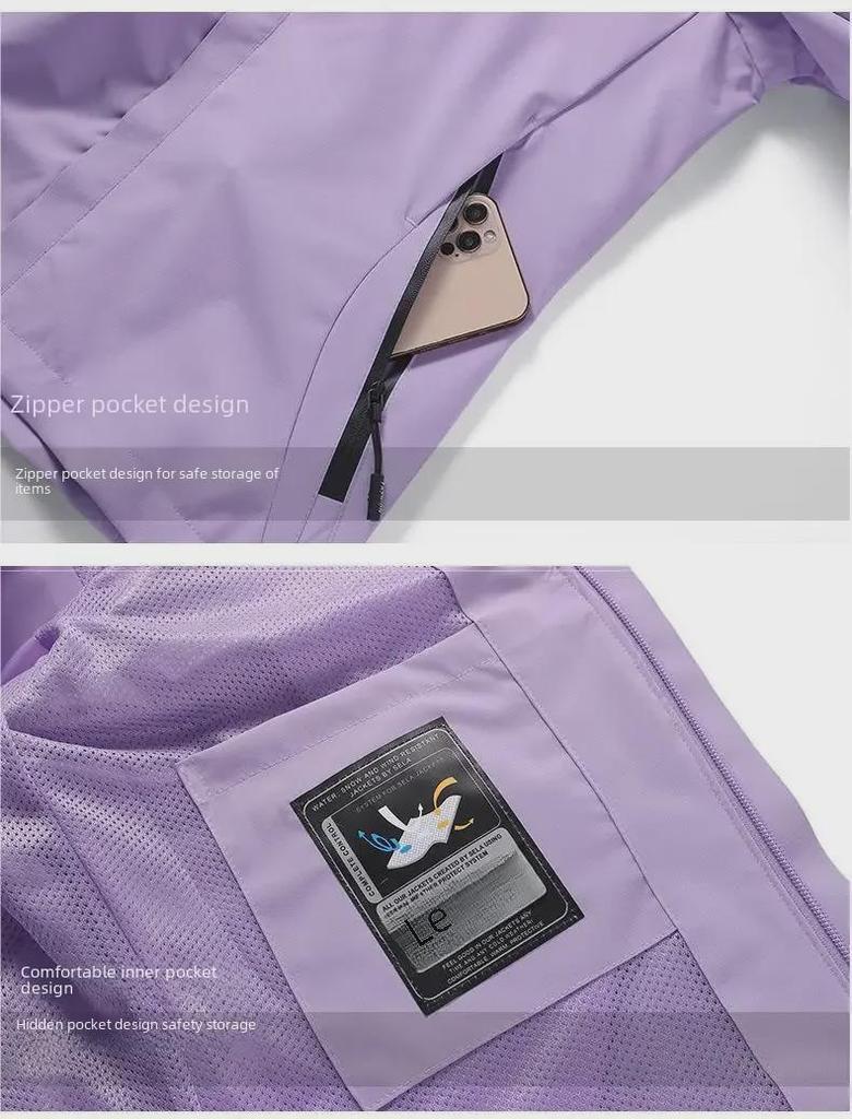 Unisex Waterproof Windproof Hooded Jacket - Lightweight Casual for Spring and Autumn