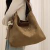 Embroidered Tote Bag with Large Capacity, Casual Letter-style, Commuter Single Shoulder Crossbody Bag
