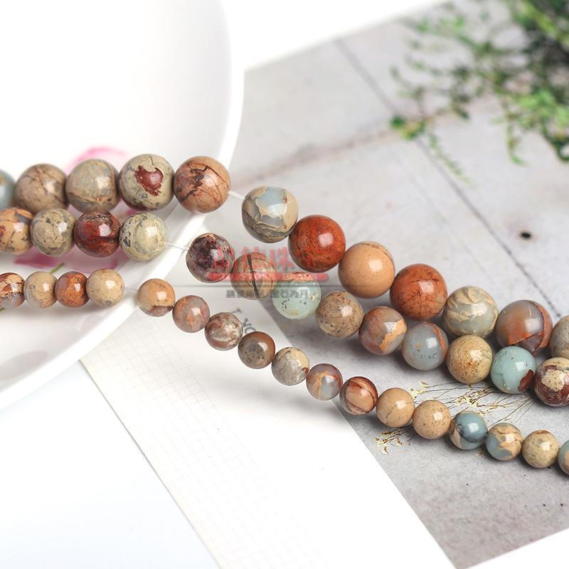 Shoushan Stone Loose Beads for DIY Jewelry Accessories - Bracelet and Round Beads Semi-Finished Products