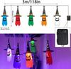 5 Pcs Halloween Witch Hat String Lights,Colored LED Lights Halloween Glowing Decoration for Yard Tree Garden Party Decor