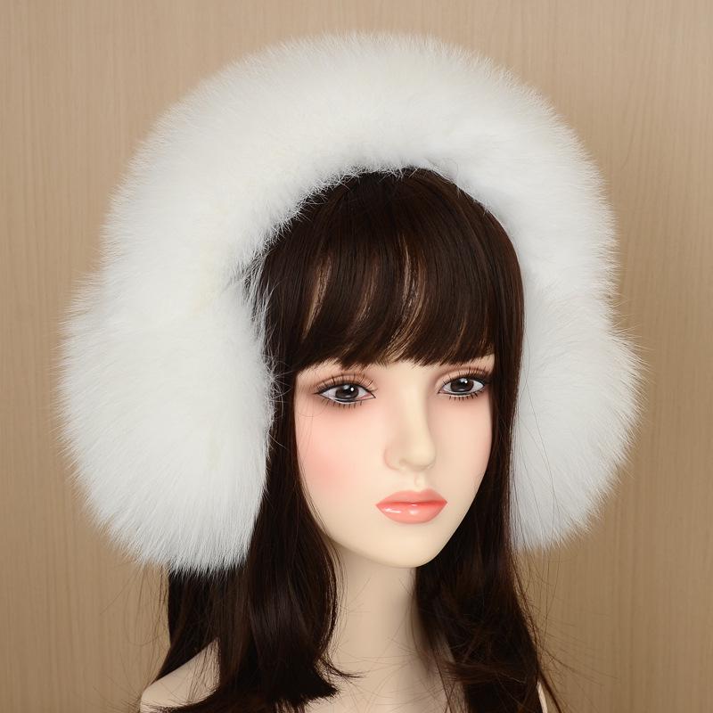 Women's Cute Fox Fur Earmuffs - Warm Winter Ear Warmers