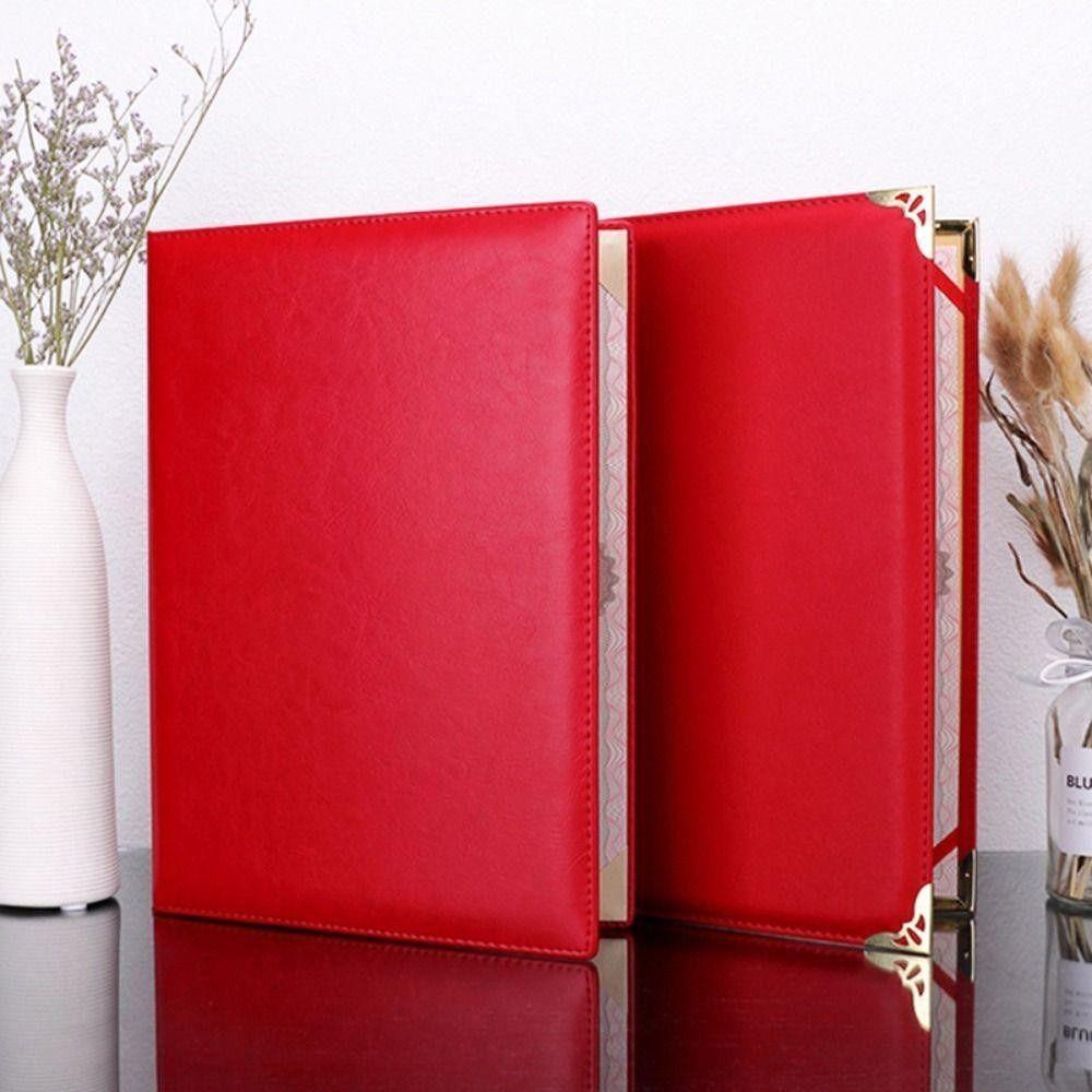 1Pcs Thicken A3 A4 Paper Hardcover Plush Surface File Page Folder  Signing Contract