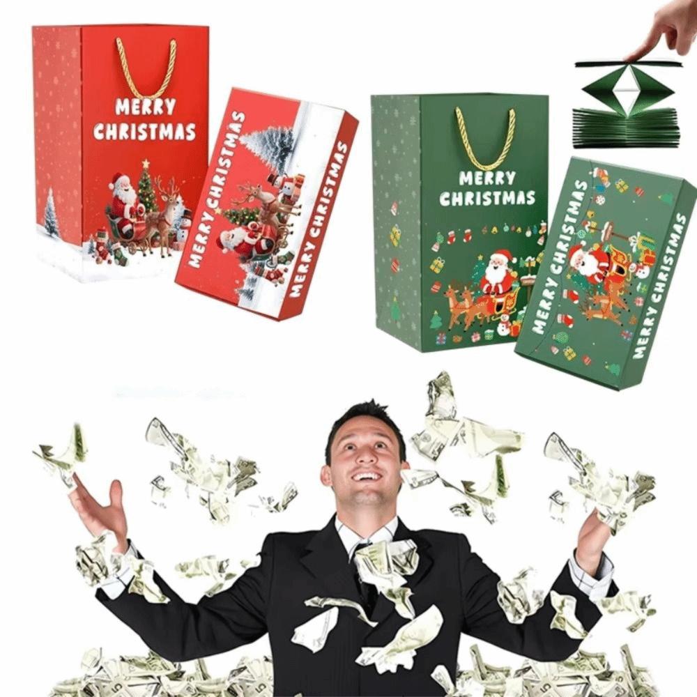 Folding Christmas Surprise Gift Box DIY Assembly Bouncing Pop-Up Surprise Box Pop-Up Popup Explosion Gift Boxes New Year Party