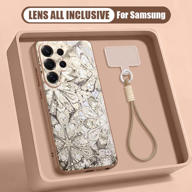 Vintage Mandala Floral Case For Samsung S26 Ultra S25 FE S24 S24 Plus A57 A37 A17 A56 A36 A16 A55 A35 A15 A54 5G Hybrid Magnetic Matte Cover